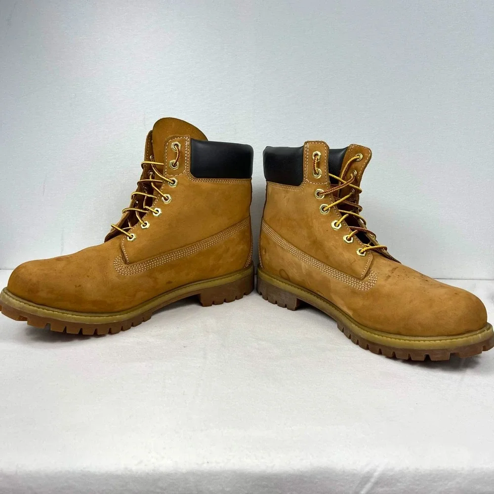 GUC Timberland Premium 6-Inch Waterproof Wheat Boots Primaloft Mens Size 10.5 M